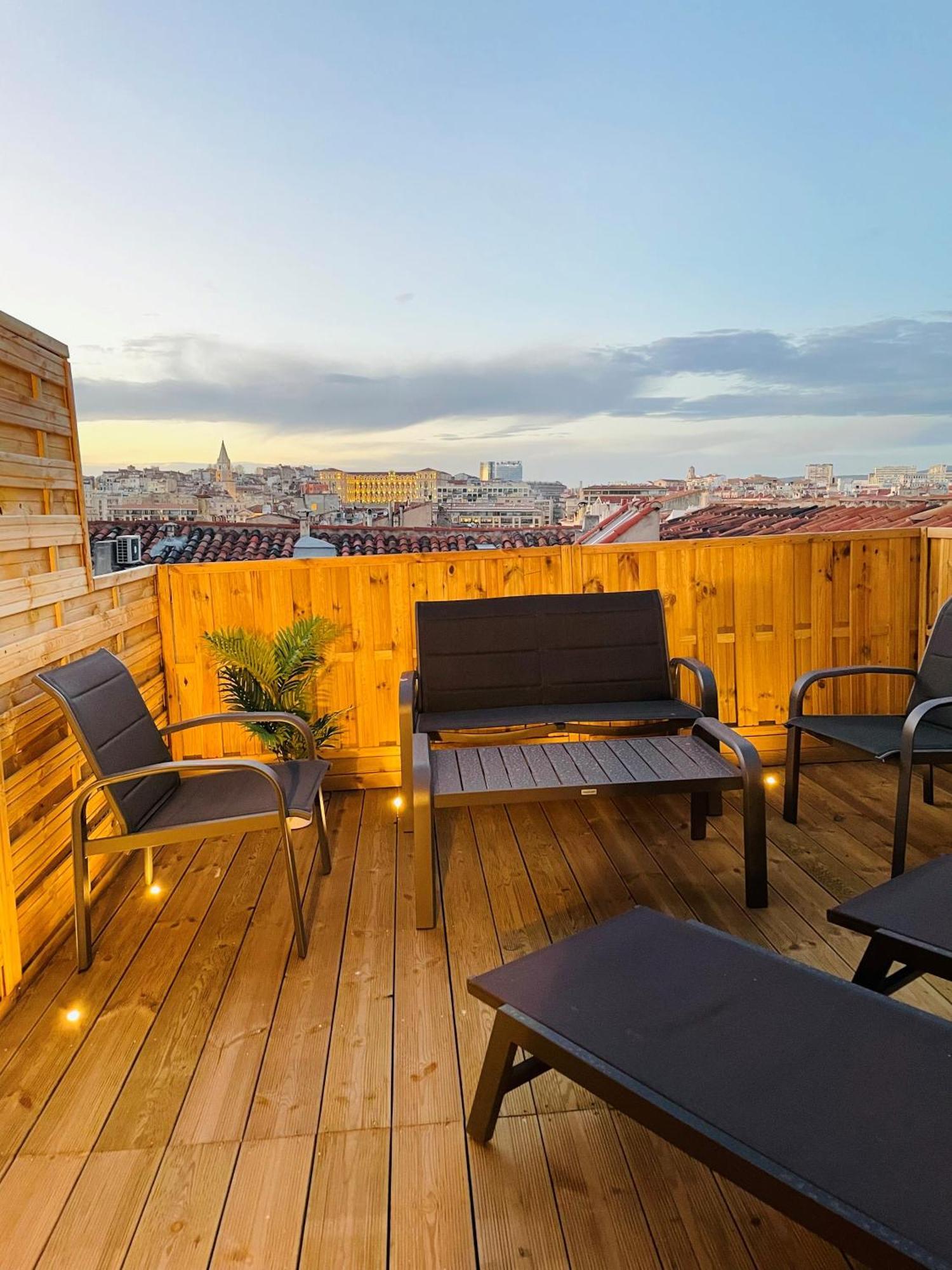Honore - Rooftop Avec Vue - Appartement T3 Atypique Centre Ville Vieux Port Proche Opera Marseille Eksteriør bilde